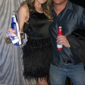 Black Sugar Lips feathered cocktail dress! XS